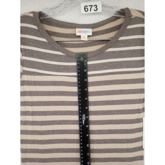 LuLaRoe NWT Julia Dress Size XS Taupe/Beige Stripes Casual Stretch Bodycon Fit - Picture 10 of 16